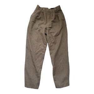 Giorgio Sant’ Angelo Brown Checkered Pants